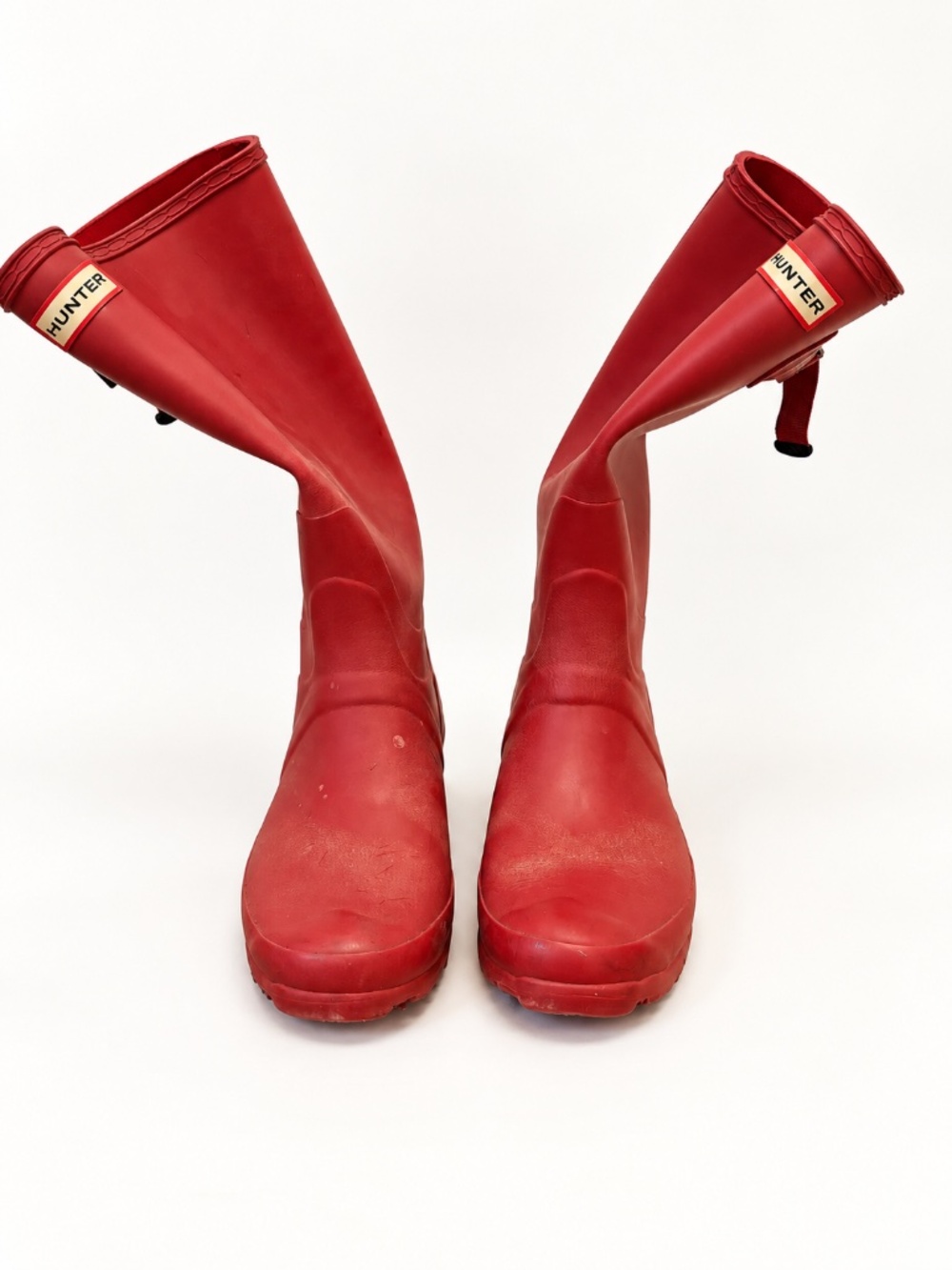 Hunter Original Tall Adjustable Red Rain Boots US 9